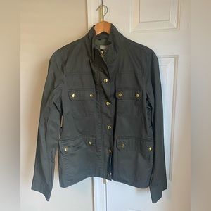 J.Crew Factory Utility Field Jacket Dark Olive Green Size L